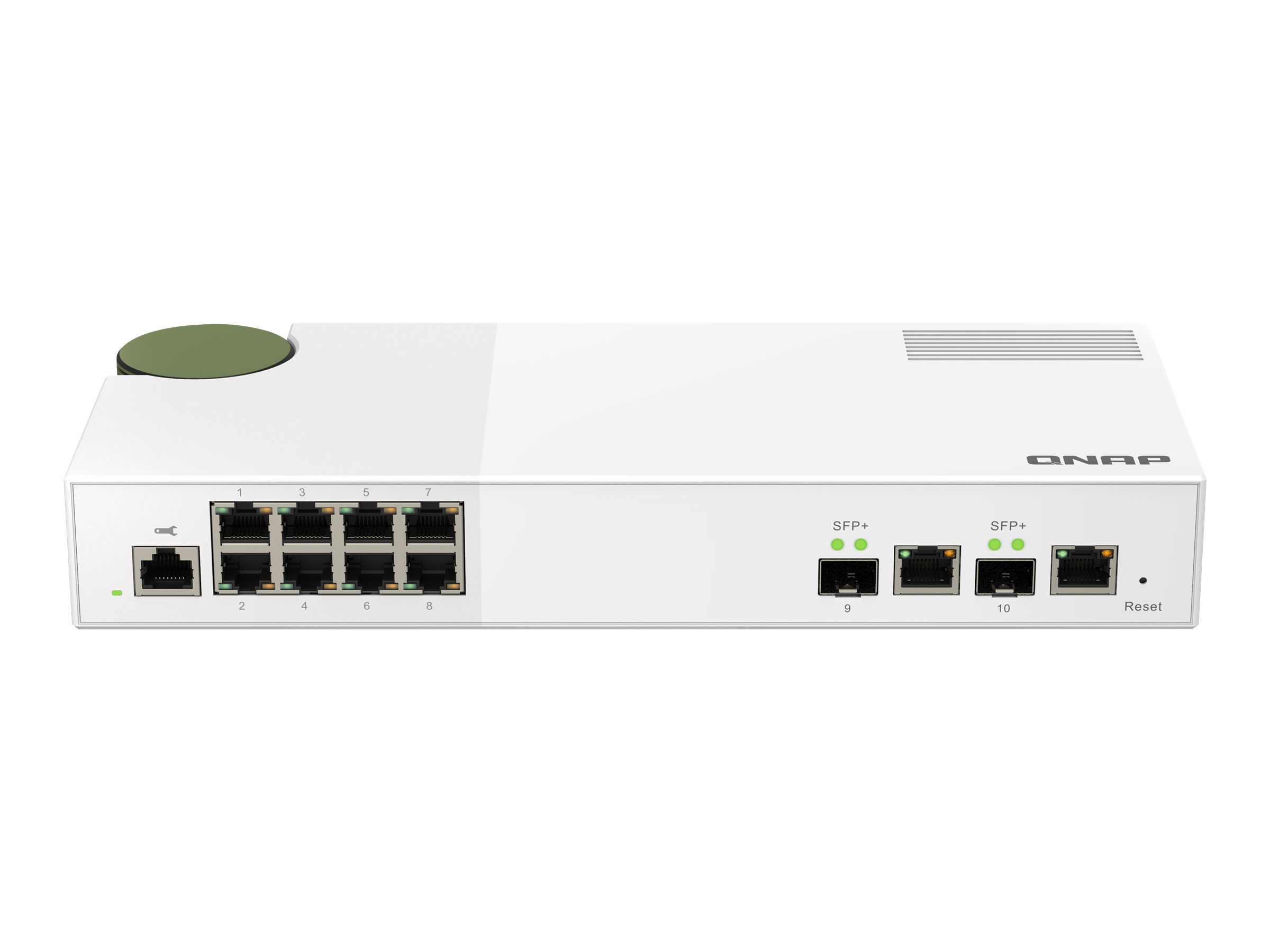 QNAP QSW-M2108-2C Netzwerk-Switch Managed L2 2.5G Ethernet (100/1000/2500) Grau, Weiß