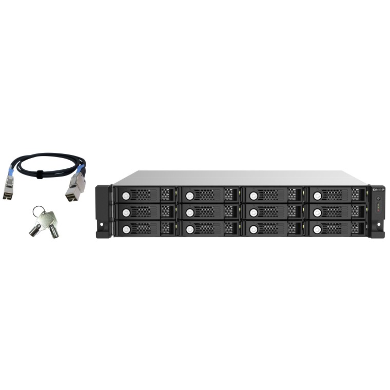 QNAP TL-R1220Sep-RP HDD / SSD-Gehäuse Schwarz, Grau 2.5/3.5
