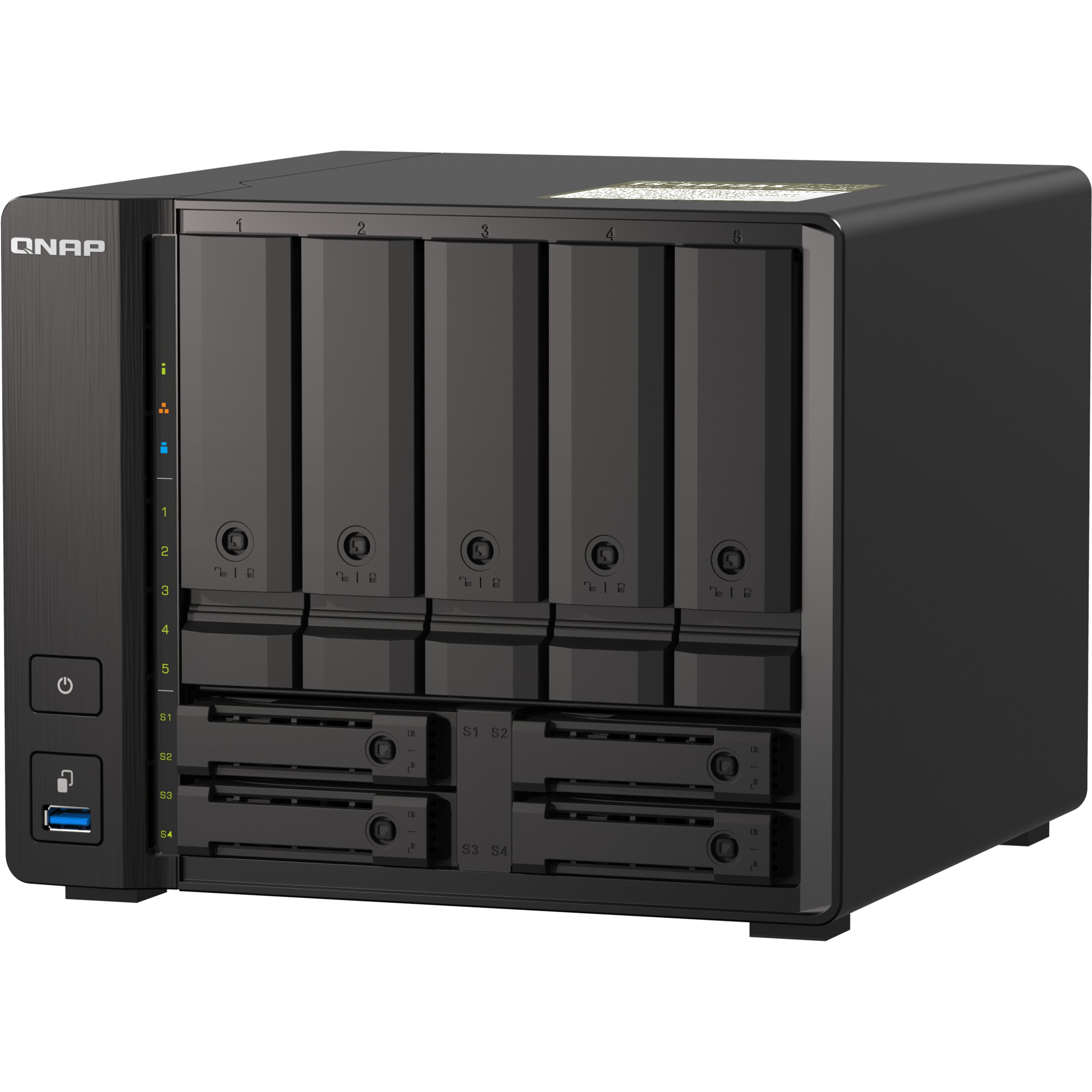 QNAP TS-H973AX NAS Tower AMD Ryzen V1500B 32 GB DDR4 QuTS hero Schwarz