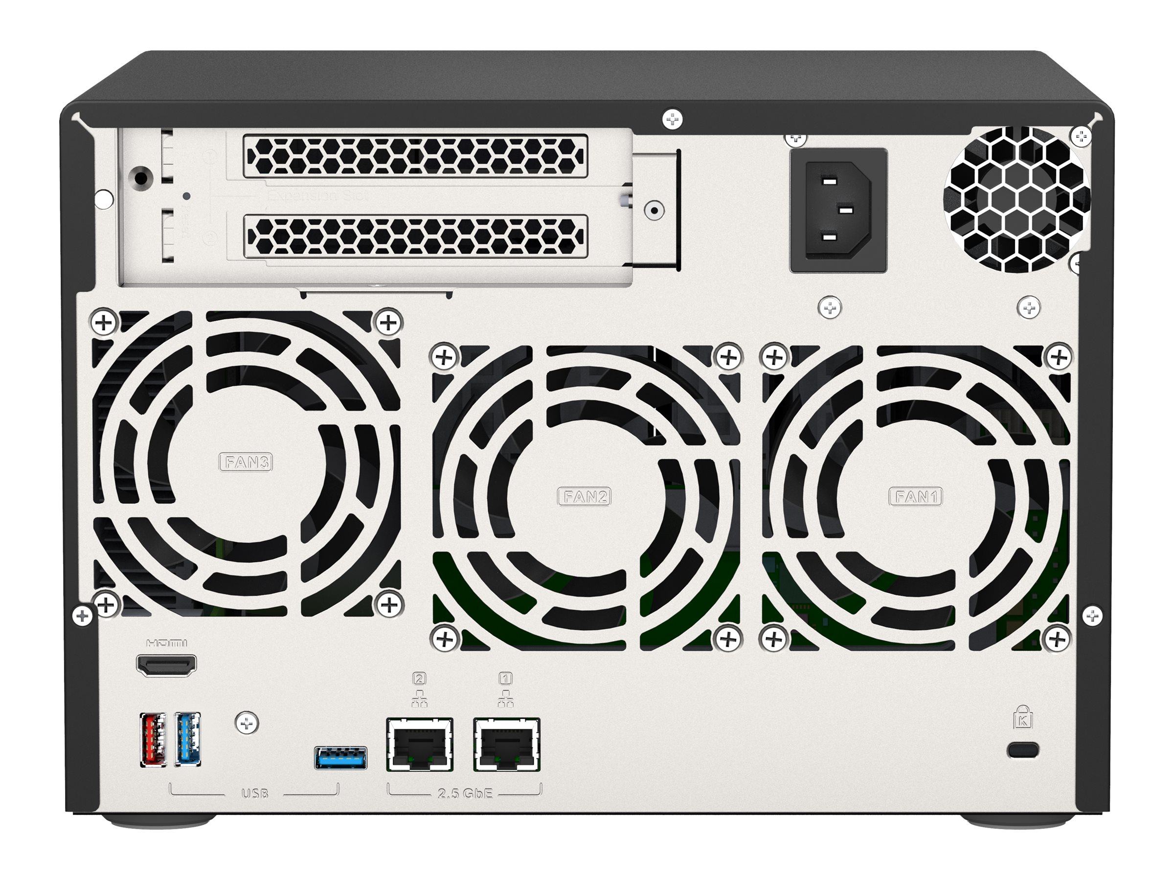 QNAP TVS-675 NAS Tower ZhaoXin KaiXian KX-6000 KX-U6580 8 GB DDR4 QuTS hero Schwarz