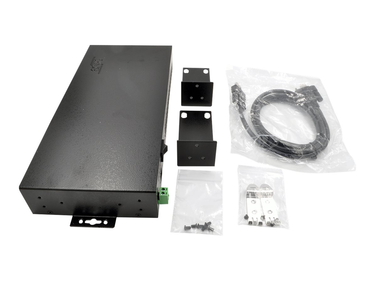 EXSYS EX-1116HMVS 16 Port USB 3.2 Gen1 HUB inkl. Din-Rail Kit Surge Protection