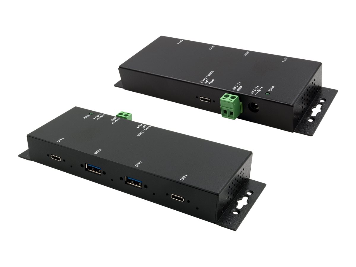 EXSYS EX-1234HMVS 4 Port USB 3.2 Gen2 Hub mit 2x USB-C und 2x USB-A Anschluss