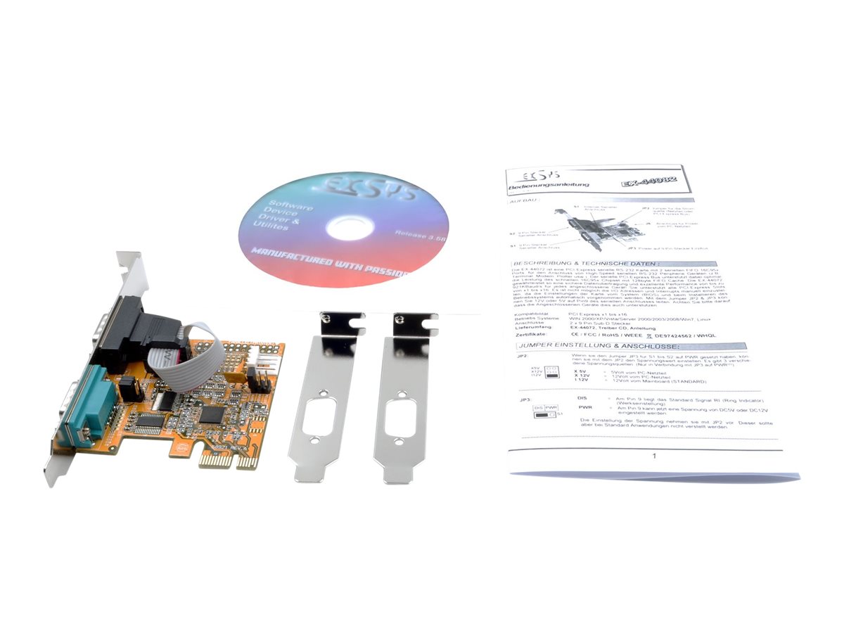 EXSYS EX-44082 PCI Express x1 Karte 2x seriell RS-232