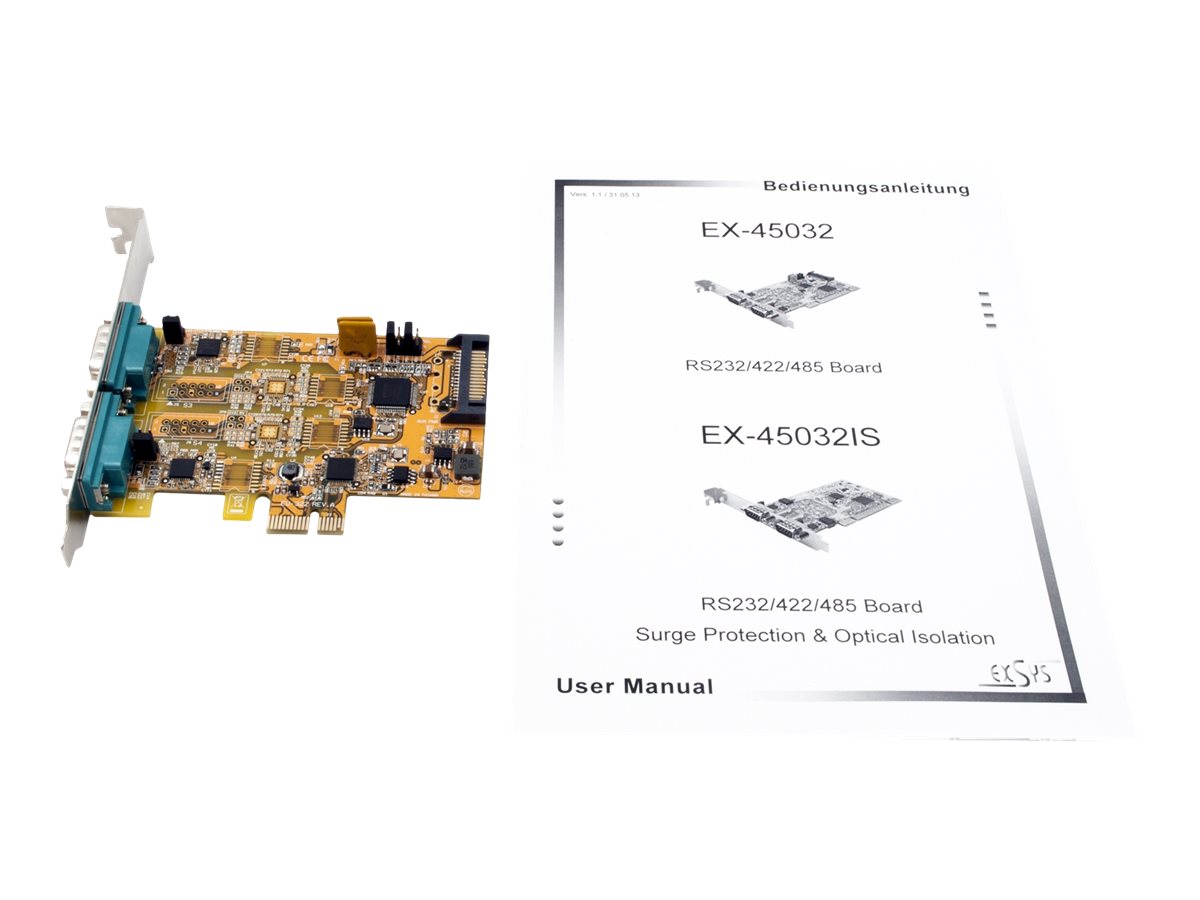 EXSYS EX-45032 2S RS-232/422/485 PCIe Karte