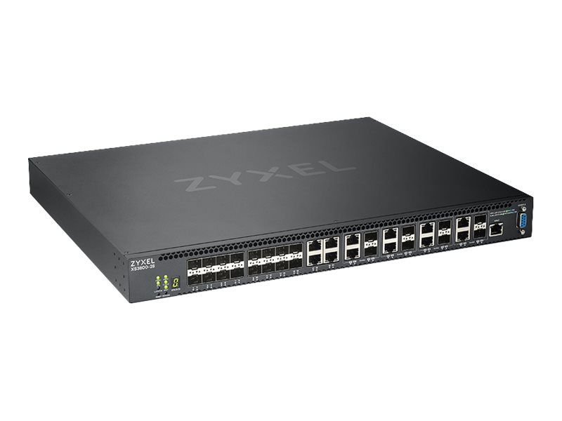 Zyxel XS3800-28 Managed L2+ 10G Ethernet (100/1000/10000) Schwarz