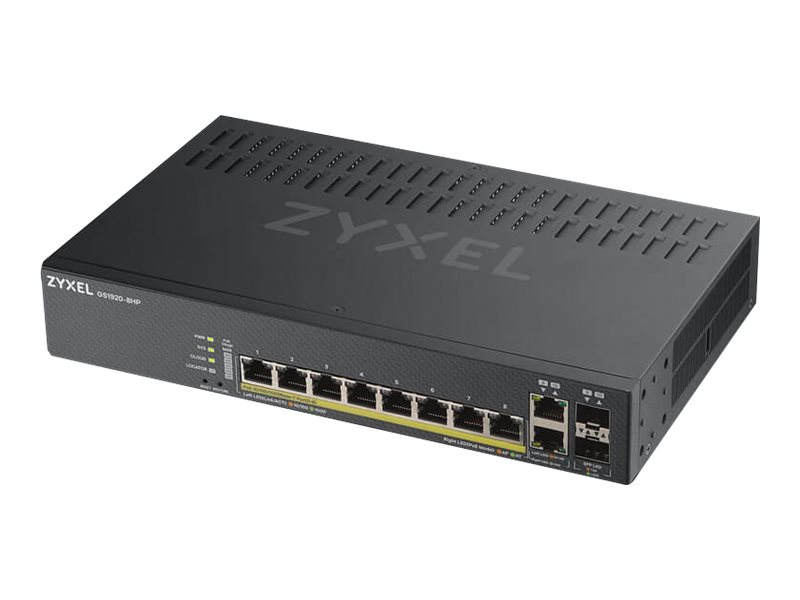 Zyxel Switch  8x GE GS1920-8HPV2 PoE+                Managed