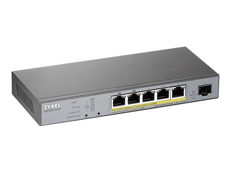 ZYXEL GS1350-6HP 6 Port managed CCTV PoE