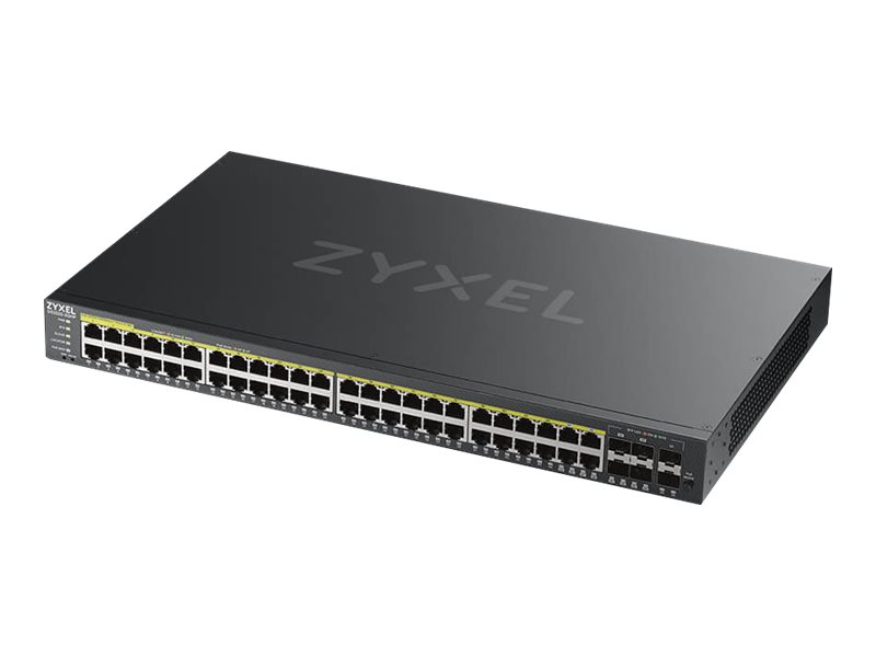 Zyxel GS2220-50HP-EU0101F Netzwerk-Switch Managed L2 Gigabit Ethernet (10/100/1000) Power over Ethernet (PoE) Schwarz