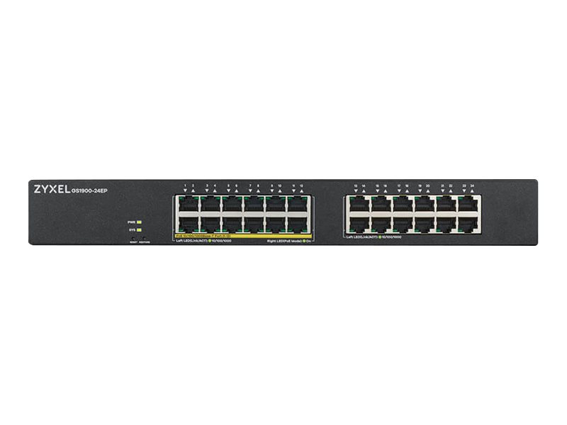 Zyxel Switch 24x GE GS1900-24EP 12x PoE+ Ports.130W  Managed