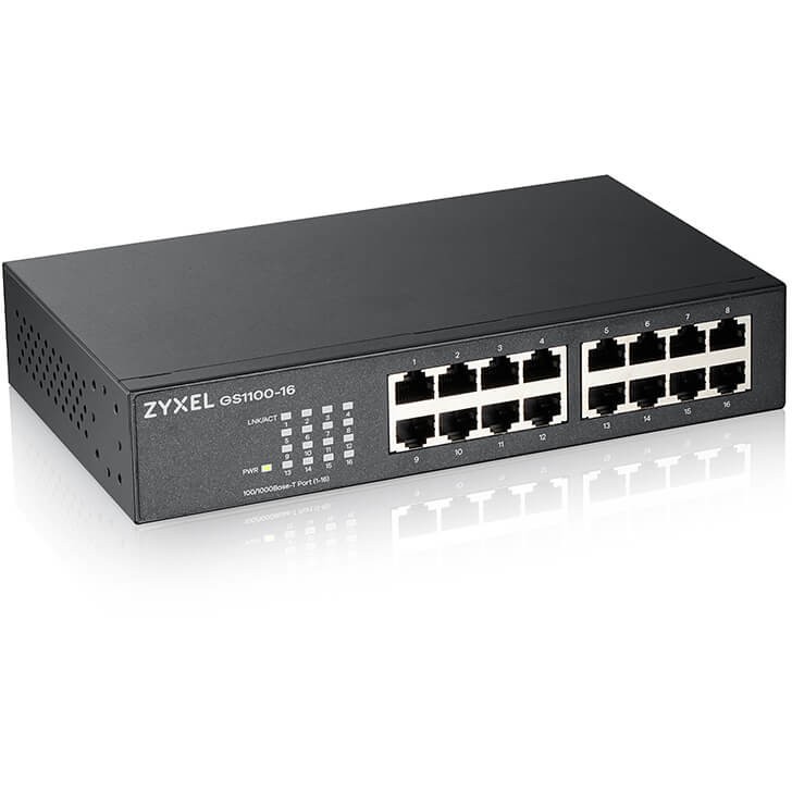 Zyxel Switch 16 Port Gigabit Unmanaged Switch GS1100-16 V3