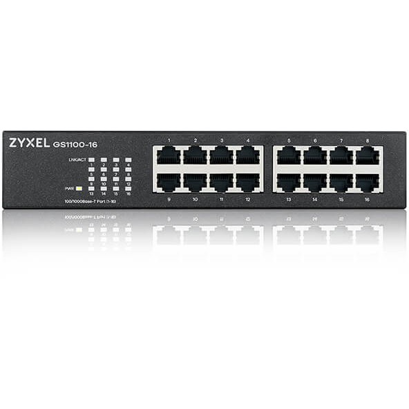 Zyxel Switch 16 Port Gigabit Unmanaged Switch GS1100-16 V3
