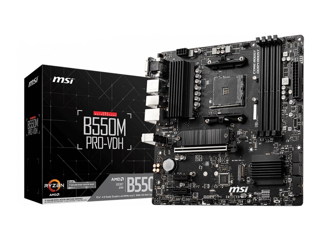 MSI B550M PRO-VDH Motherboard AMD B550 Sockel AM4 micro ATX