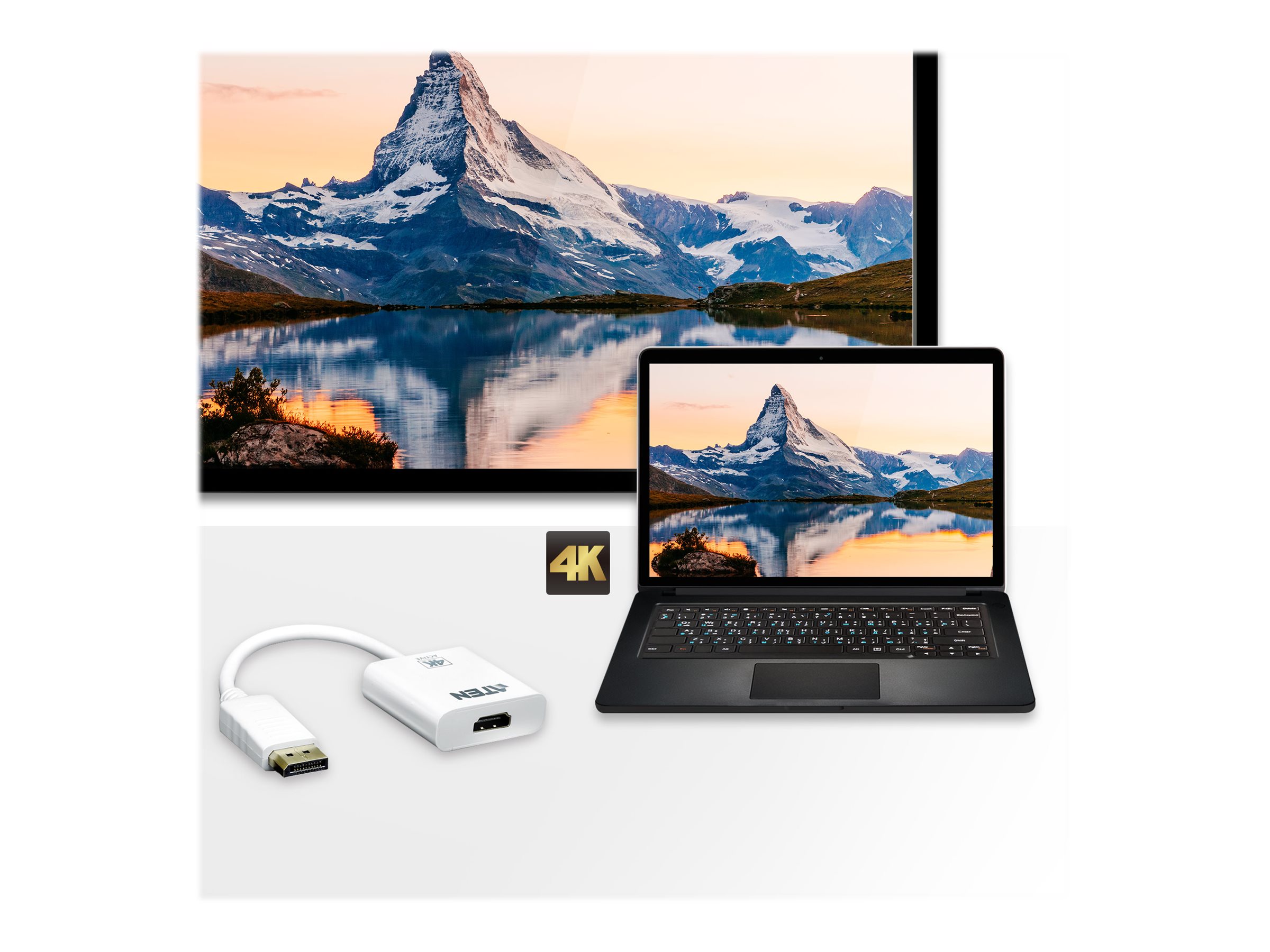 ATEN VC986 DisplayPort to 4K HDMI Adapter