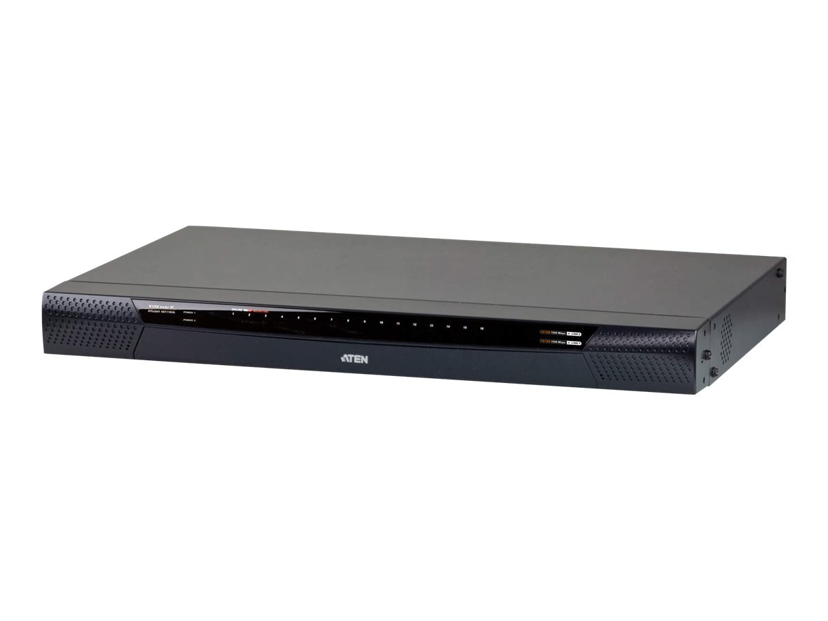 ATEN KN1116VA KVM over-IP-Switch, 16 Ports, 2 Bussysteme, für Cat.5e/6, mit Tonübertragung und virtuellen Datenträgern