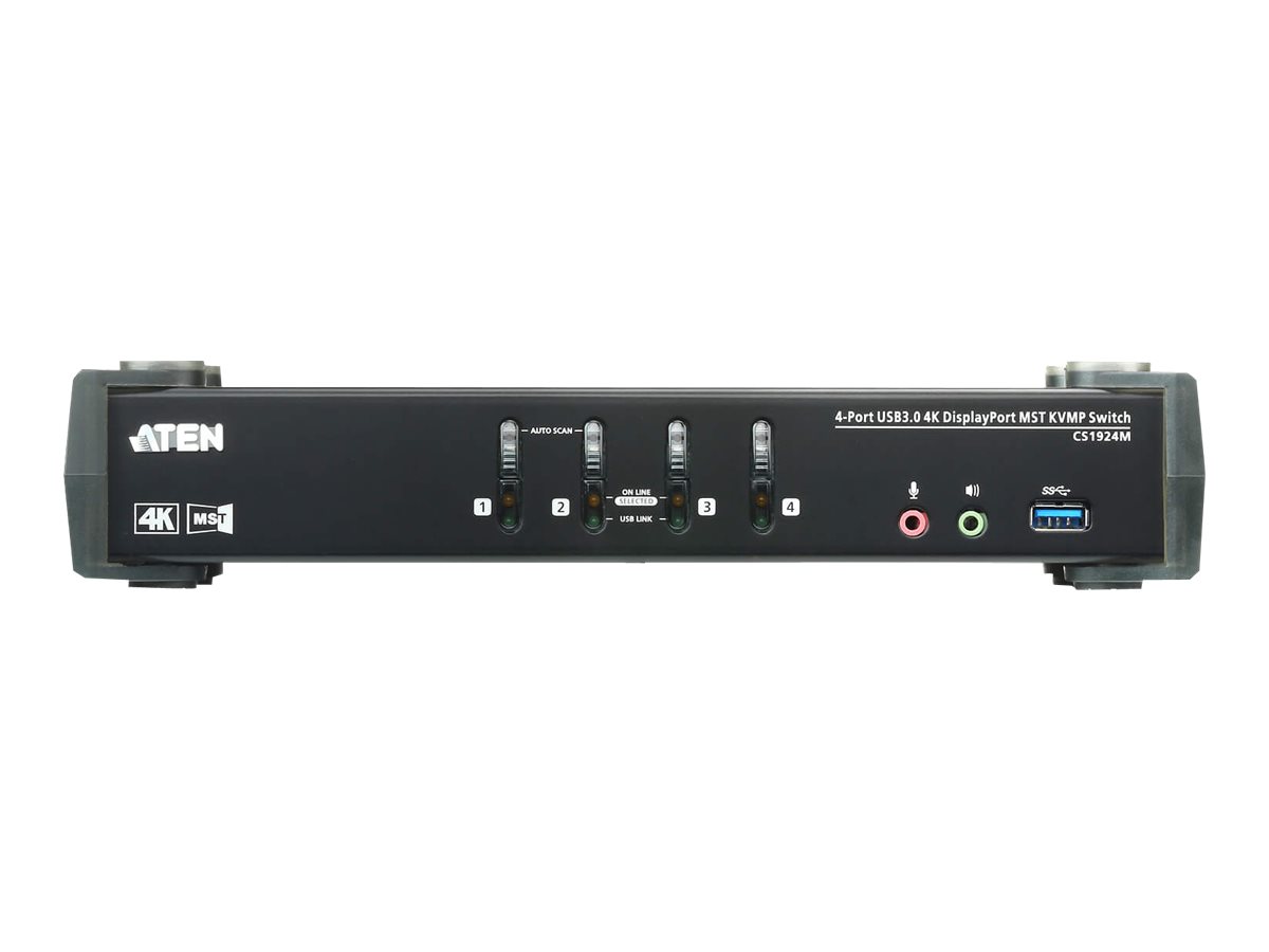 ATEN CS1924M 4-Port USB 3.0 4K DisplayPort MST KVM Switch