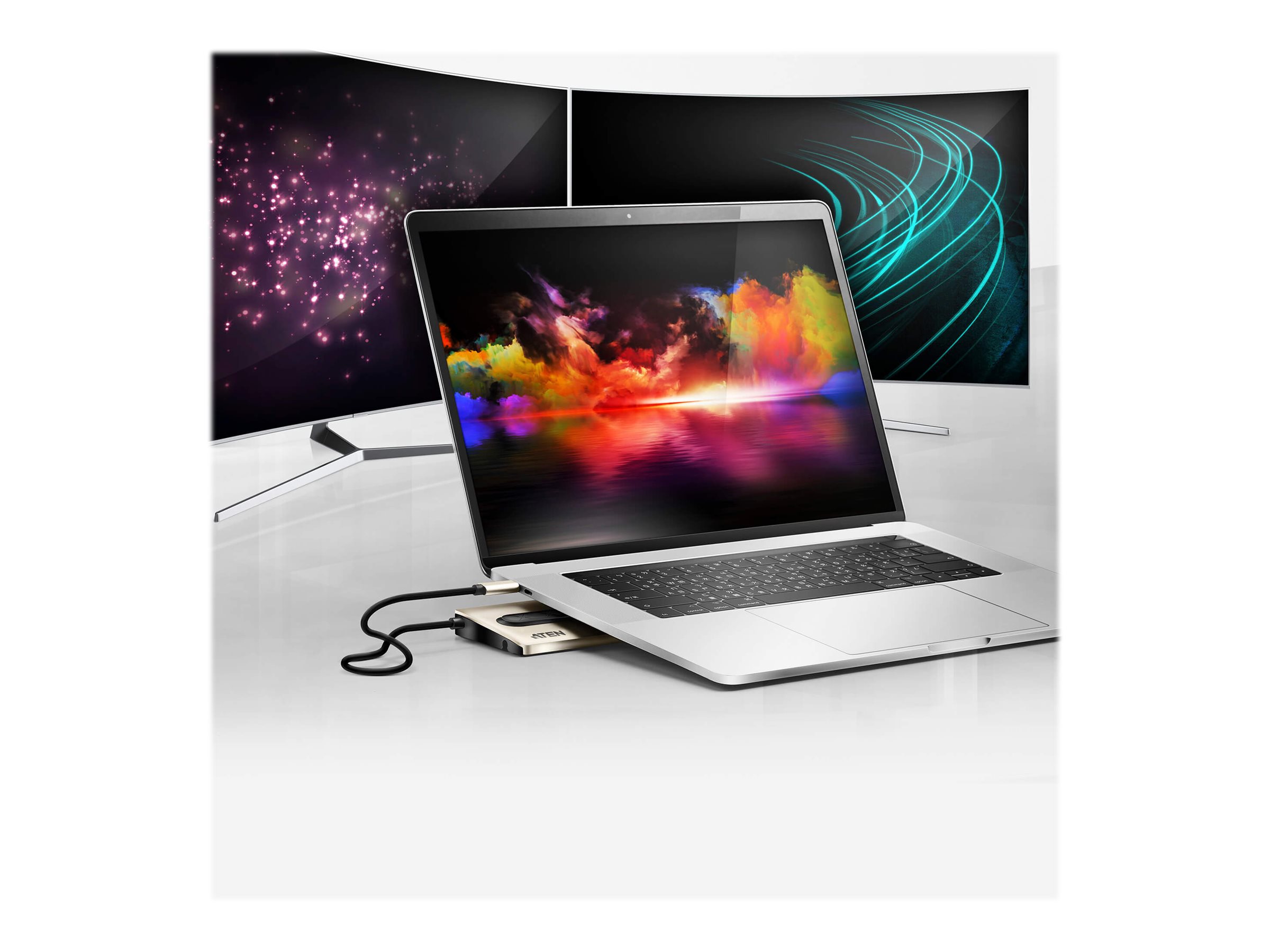 ATEN UH3237 USB-C Multiport Dock mit Power Passthrough