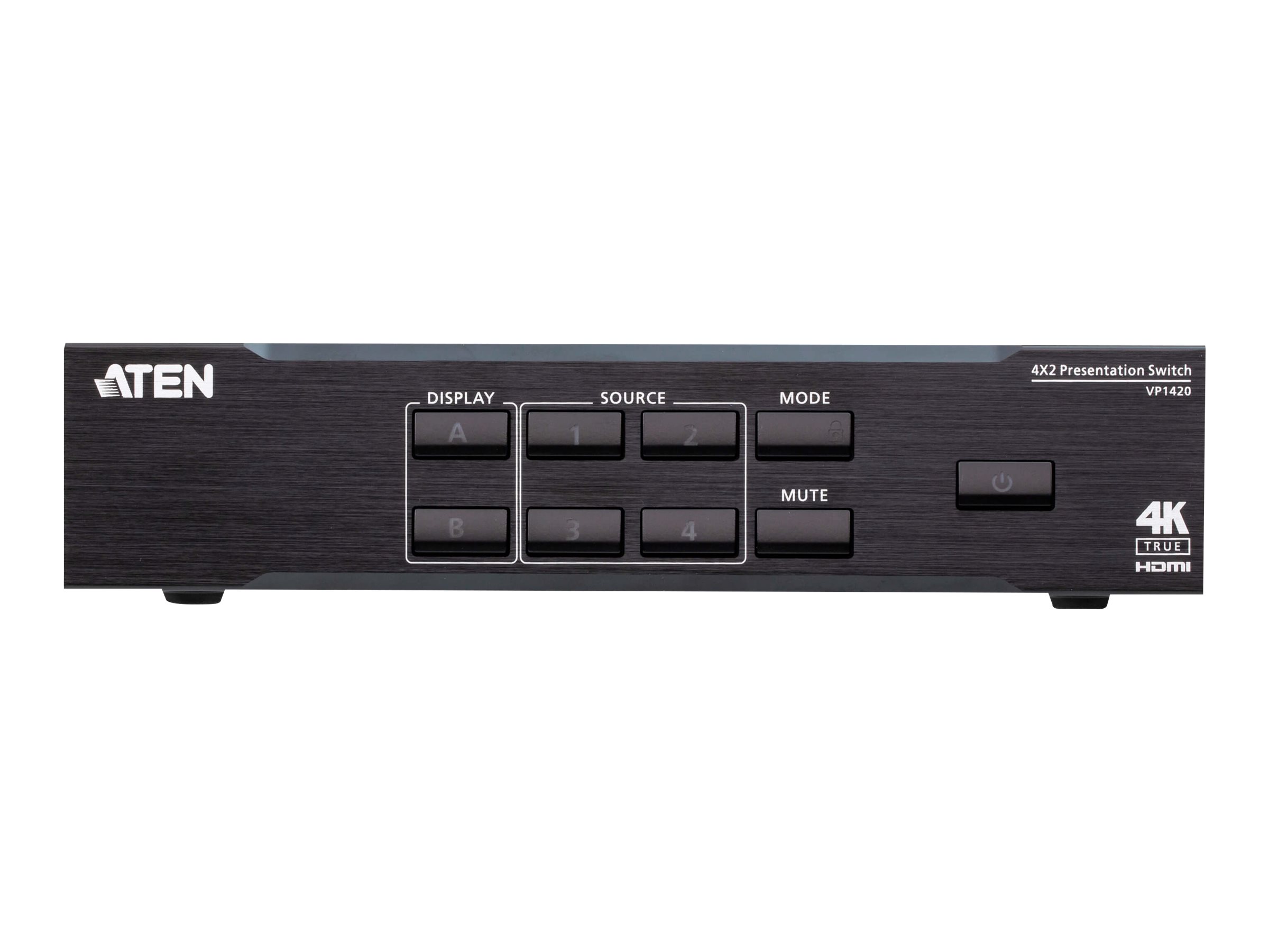 ATEN VP1420 4 x 2 True 4K Präsentation Matrix Switch