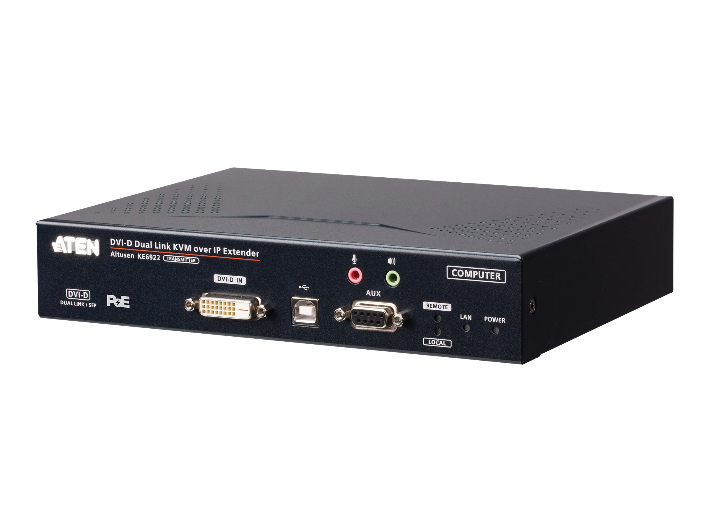 ATEN KE6922T 2K DVI-D Dual Link KVM Over IP Sender mit SFP und PoE