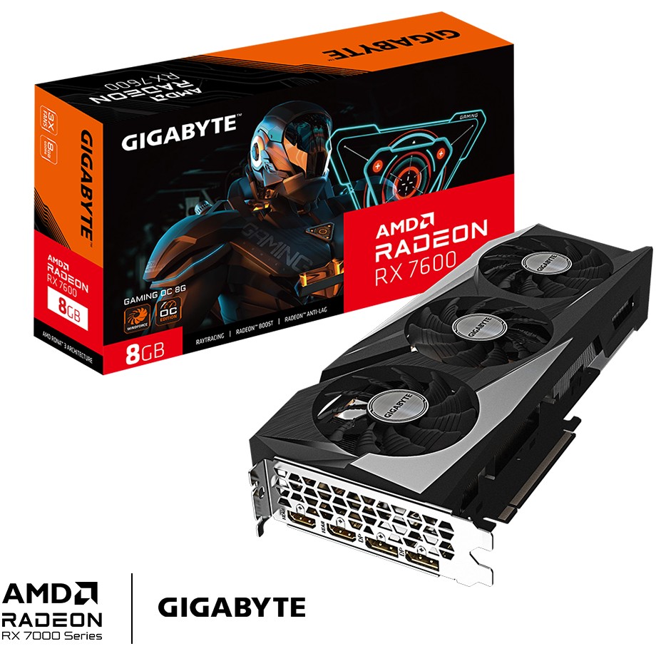 GIGABYTE GAMING Radeon RX 7600 OC 8G