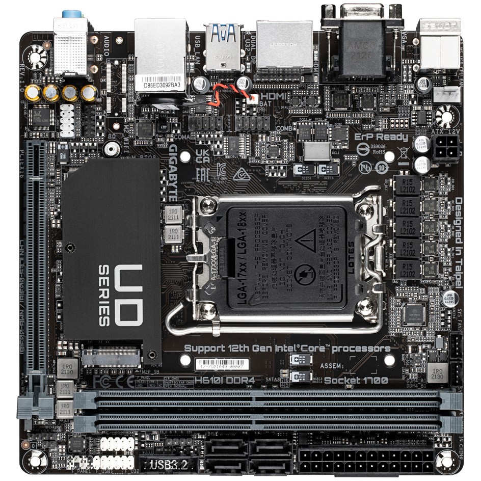 GIGABYTE H610I DDR4 Motherboard Intel H610 Express LGA 1700 mini ITX