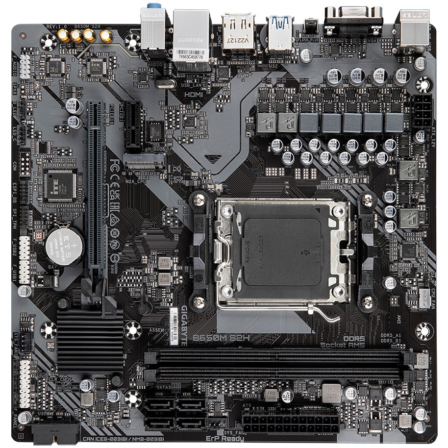GIGABYTE B650M S2H Motherboard AMD B650 Sockel AM5 micro ATX