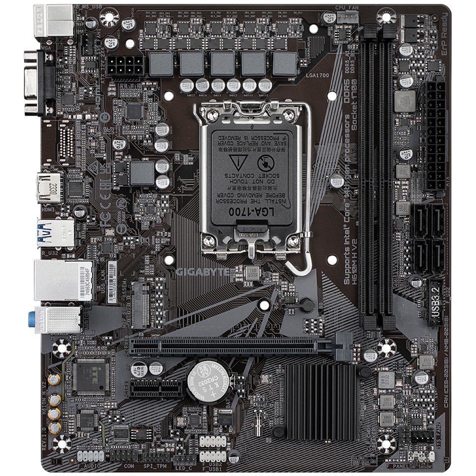 GIGABYTE H610M H V2 Motherboard Intel H610 Express LGA 1700 micro ATX