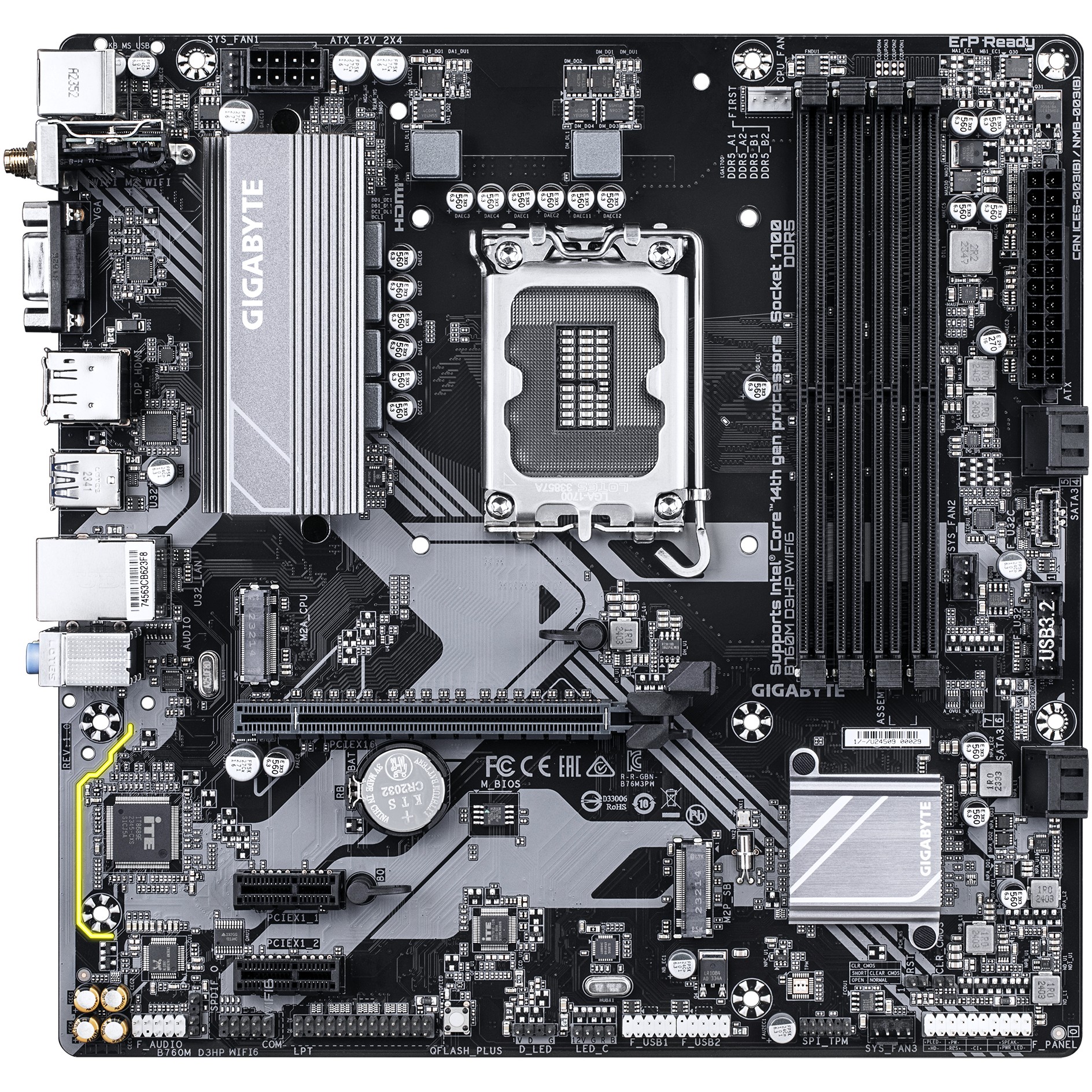 Gigabyte B760M D3HP WIFI6       (B760,S1700,mATX,DDR5)