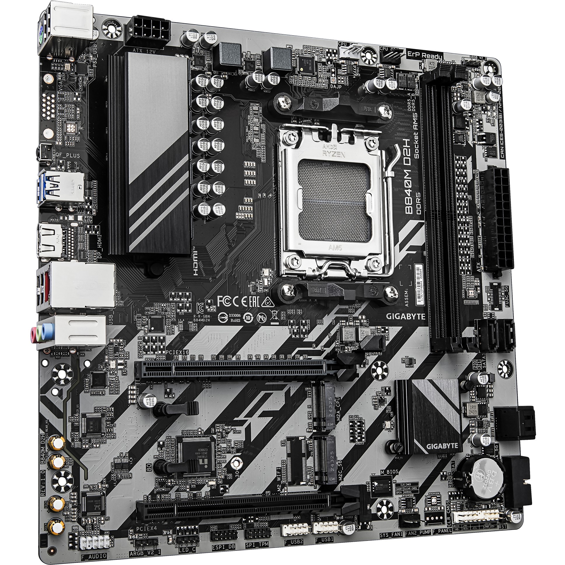 Gigabyte B840M D2H                   (B840,AM5,mATX,DDR5)