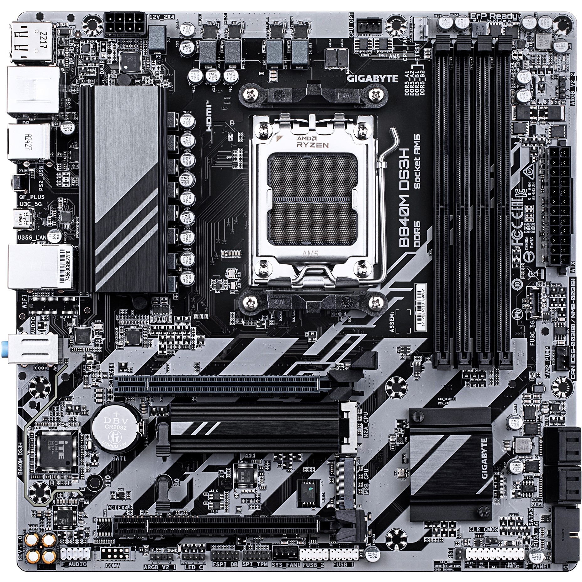 Gigabyte B840M DS3H                  (B840,AM5,mATX,DDR5)