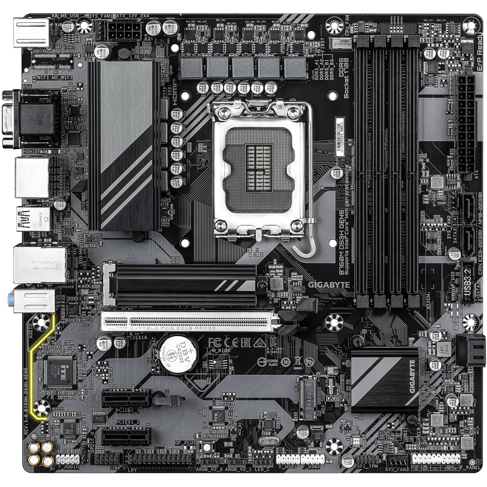 Gigabyte B760M DS3H GEN5             (B760,S1700,mATX,DDR5
