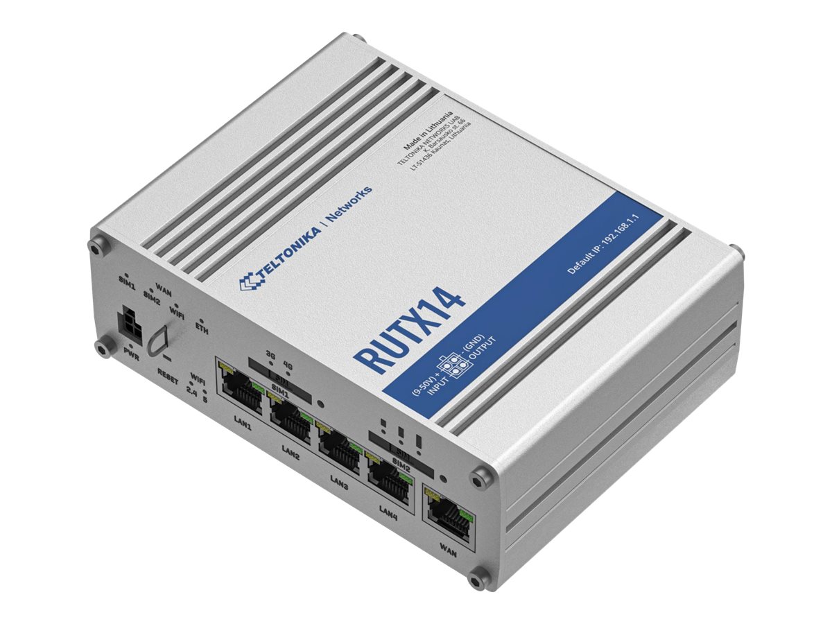 TELTONIKA RUTX14 LTE/4G CAT 12 Industrie Router