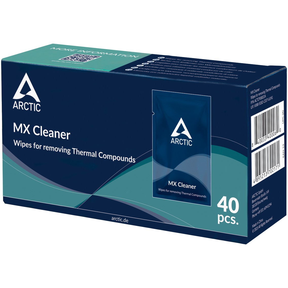 ARCTIC MX Cleaner Wipes for Thermal Paste removal