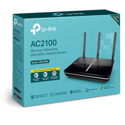 TP-Link WL-Router Archer VR2100v (AC2100/Modem)
