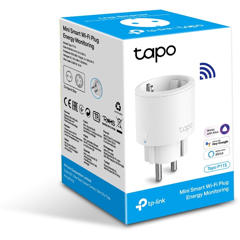 TP-Link Tapo Smarte WLAN-Steckdose mit Verbrauchsanzeige