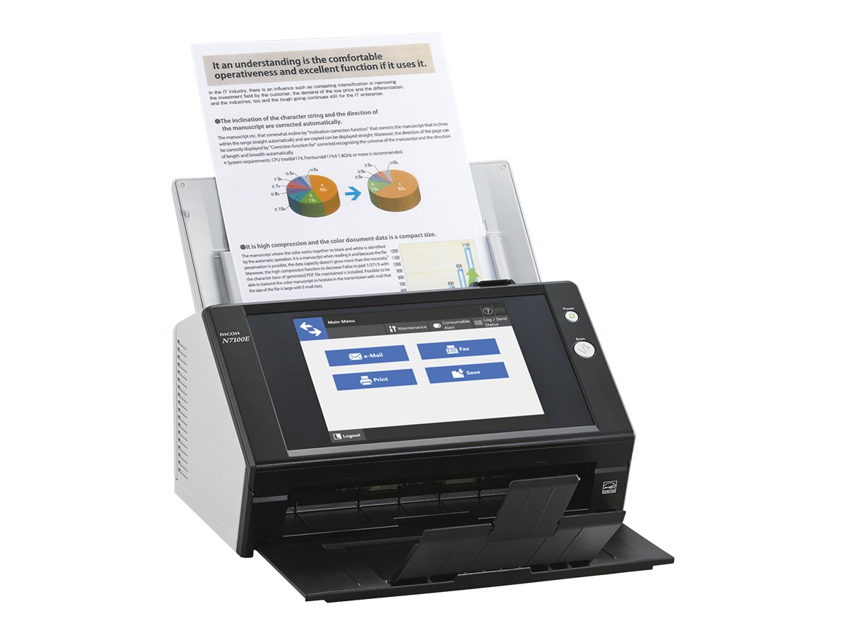 Ricoh   Scanner N7100E    Dokumentenscanner GbLan A4 Fujitsu