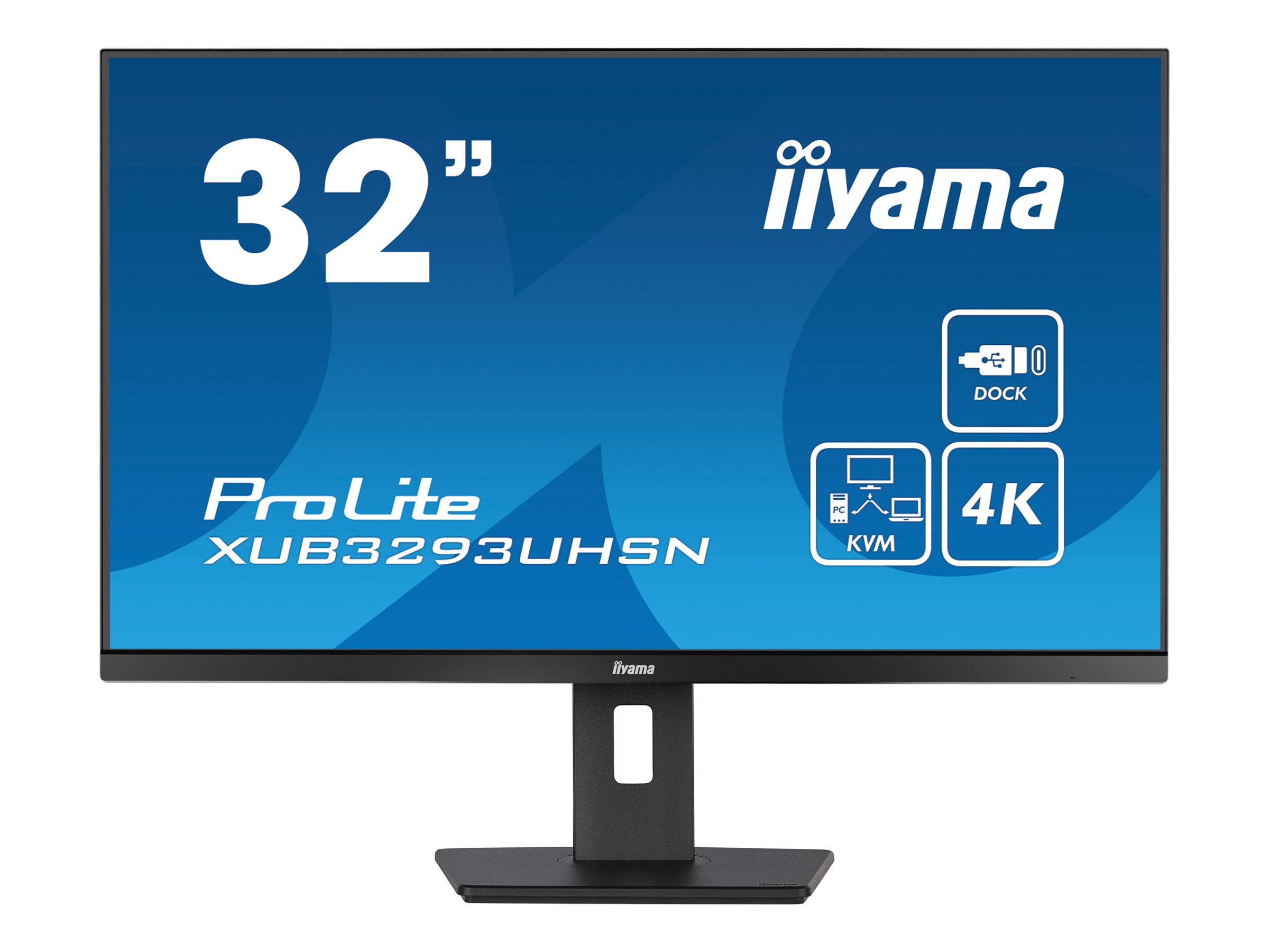 81.3cm/32'' (3840x2160) iiyama LCD Business XUB3293UHSN-B5 IPS 4ms HDMI DisplayPort USB-C UHD Black