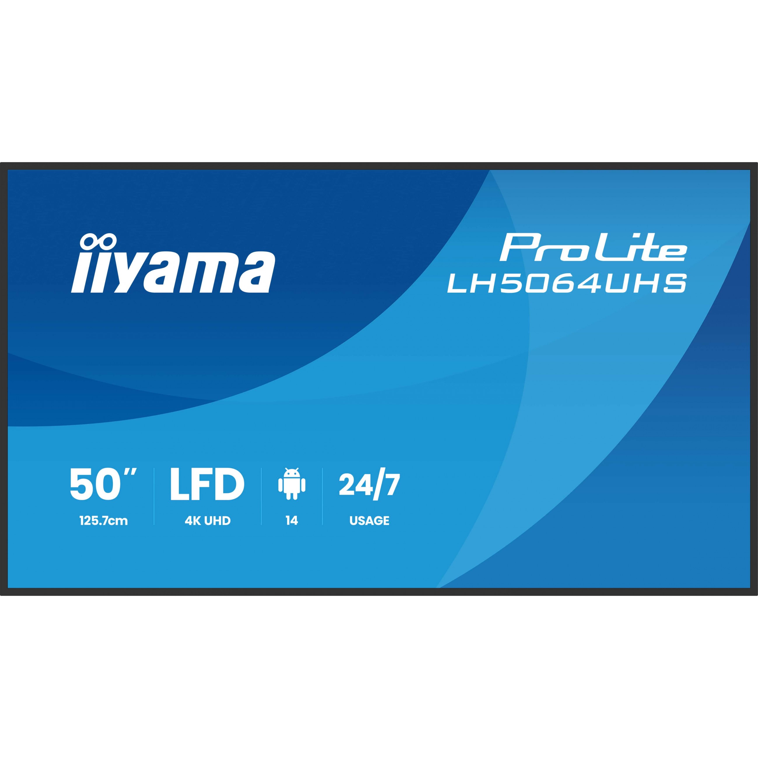 IIYAMA 125.7cm(49.5) LH5064UHS-B1AG 16:9 2xHDMI+1xUSB-C 4K (Speditionsversand)