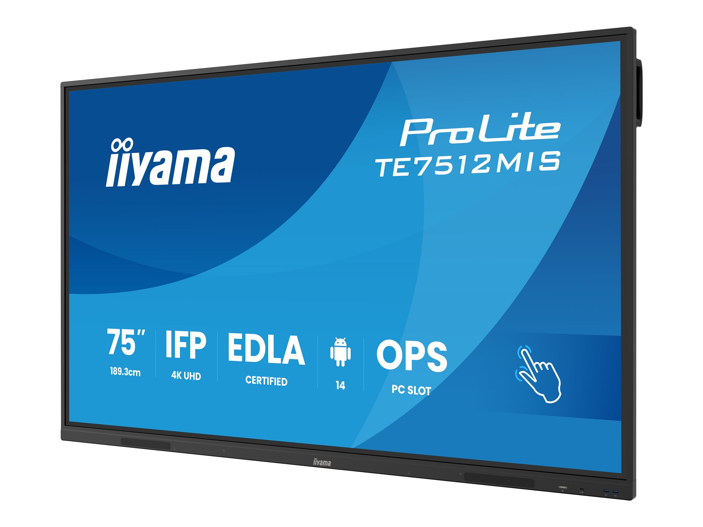 IIYAMA 189.3cm(75) TE7512MIS-B4AG 16:9 M-Touch HDMI+DP+USBC (Speditionsversand)
