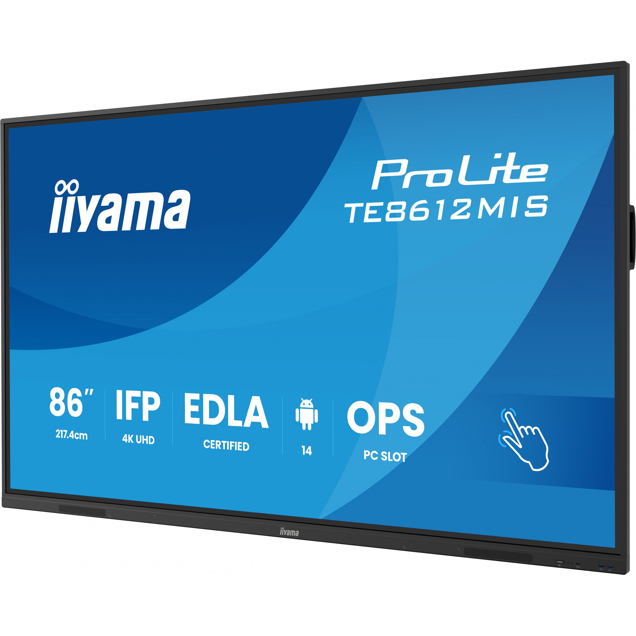 IIYAMA 217.4cm(86) TE8612MIS-B4AG 16:9 M-Touch HDMI+DP+USBC (Speditionsversand)