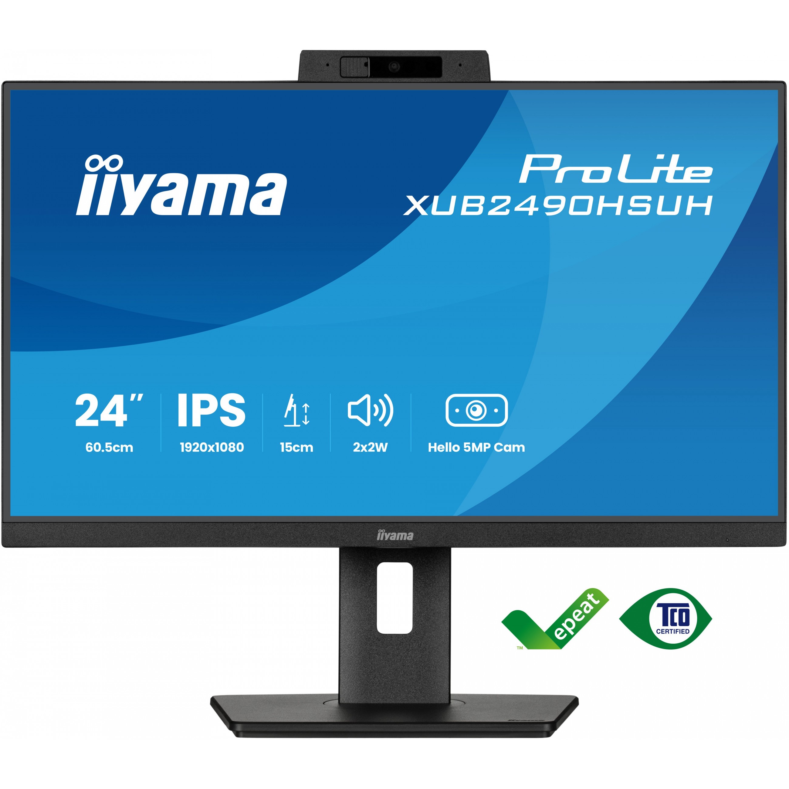 IIYAMA 60.5cm (23,8) XUB2490HSUH-B2 16:9  HDMI+DP WebCam