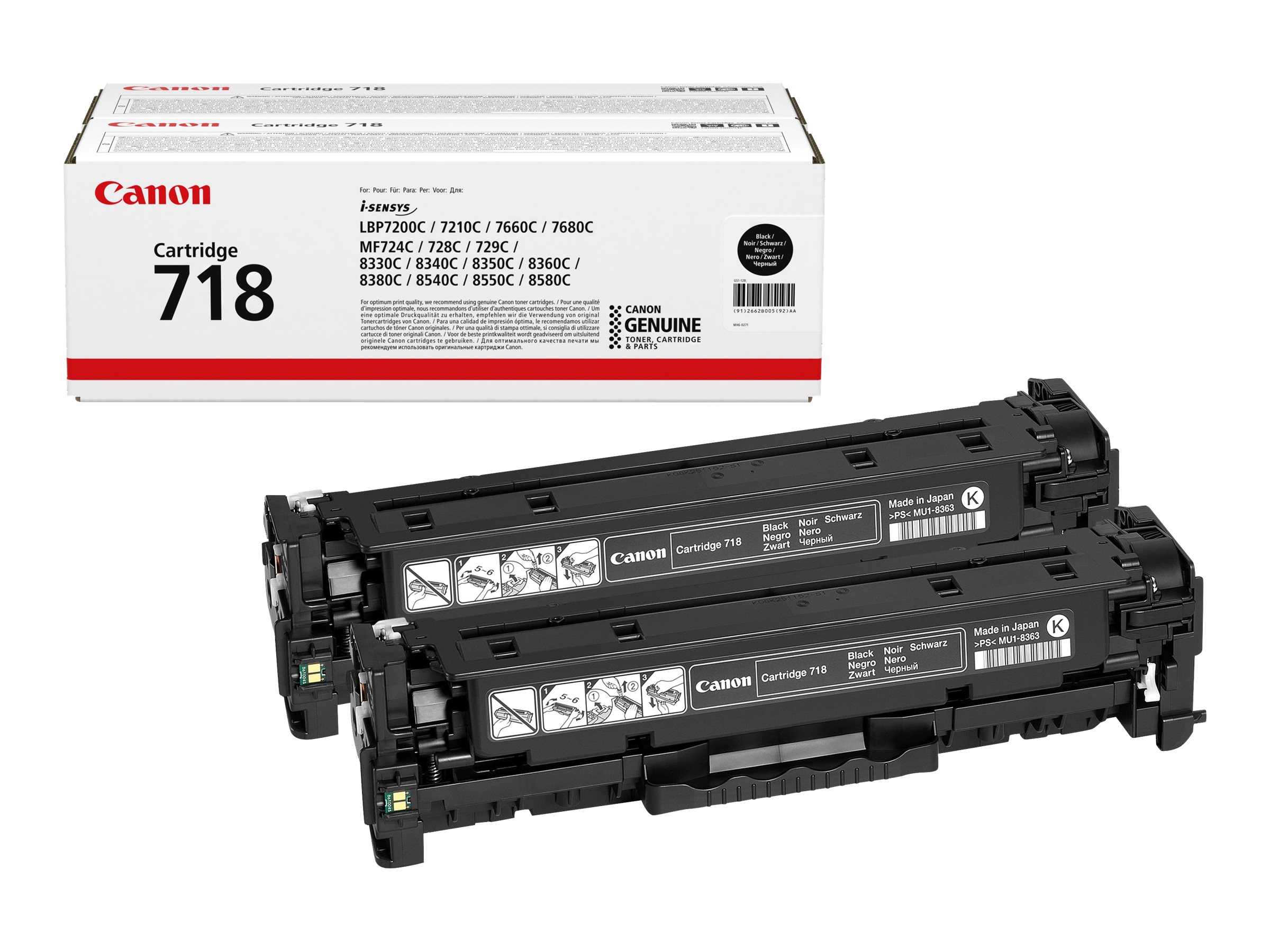 Toner Canon 718 BK           2-Pack black       6800 Seiten