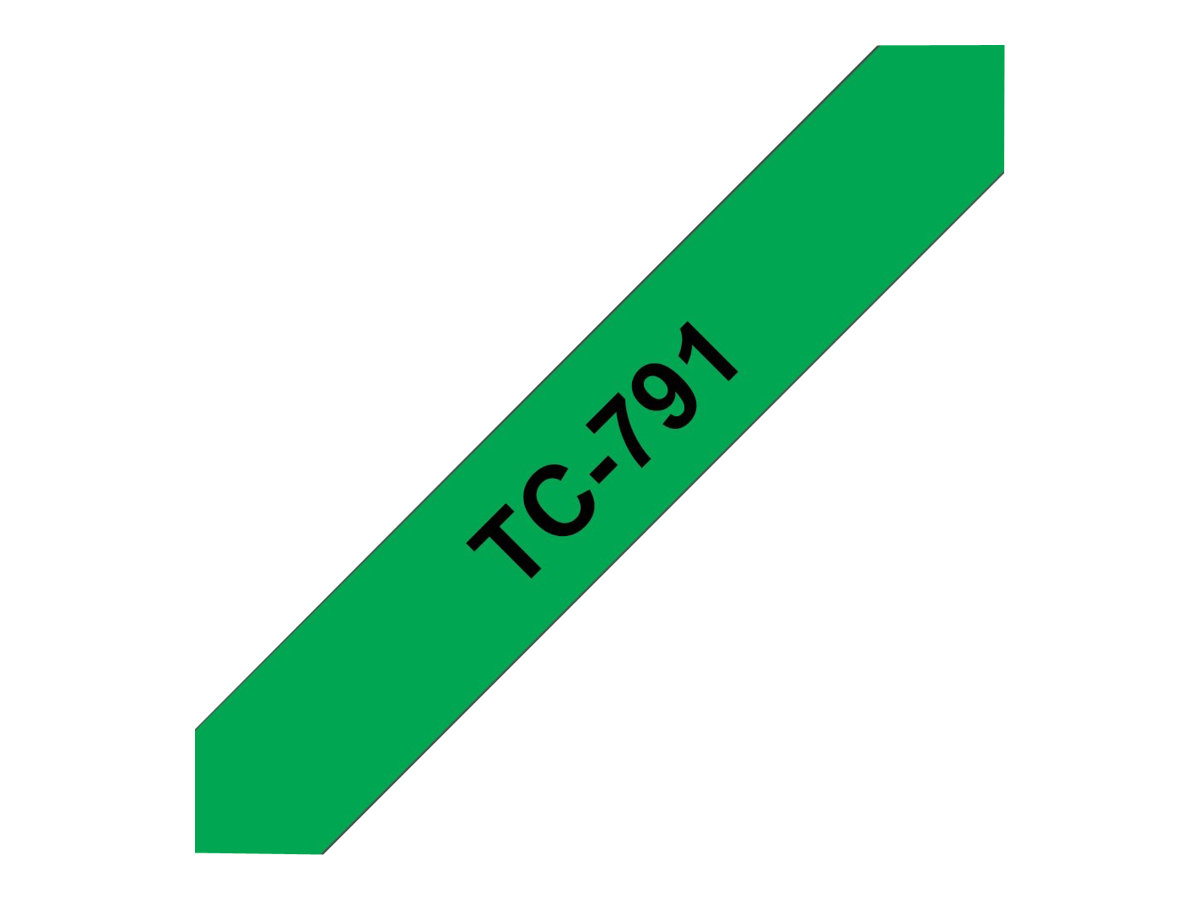 Schriftbandkassette Brother  9mm grün/schwarz  TC791