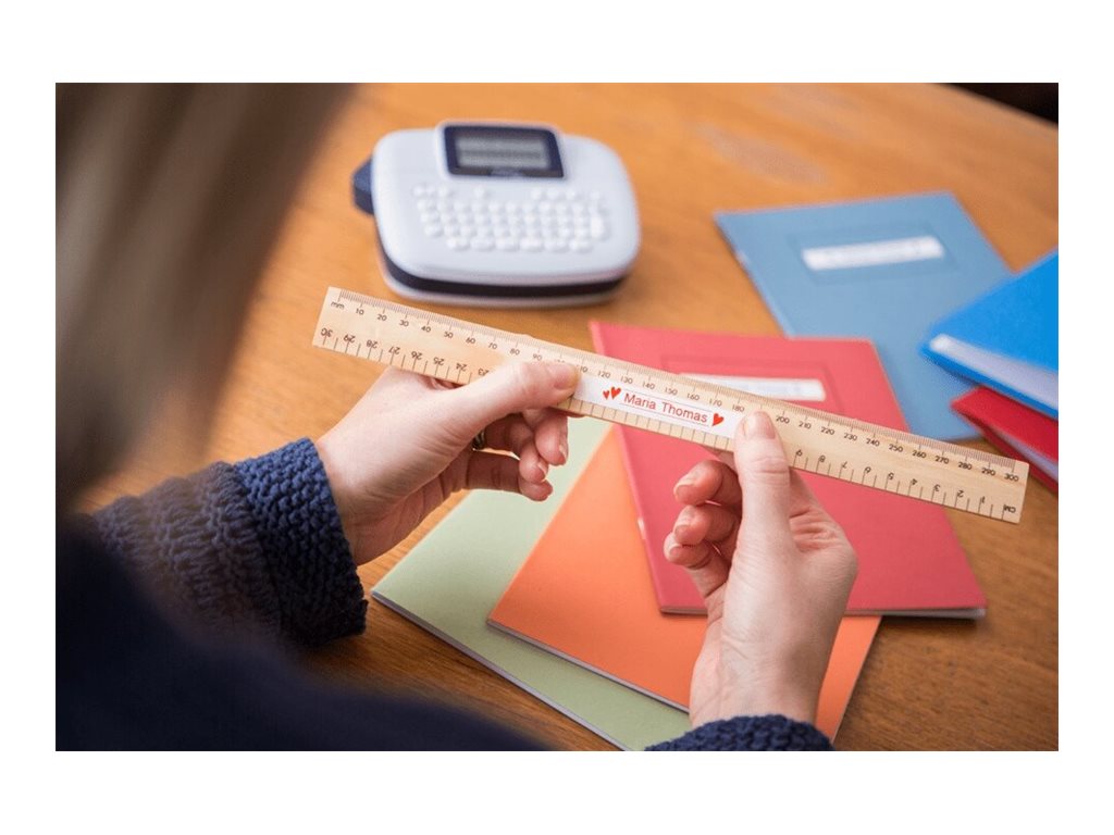 Schriftbandkassette Brother 12mmx8m weiß/rot MK232BZ