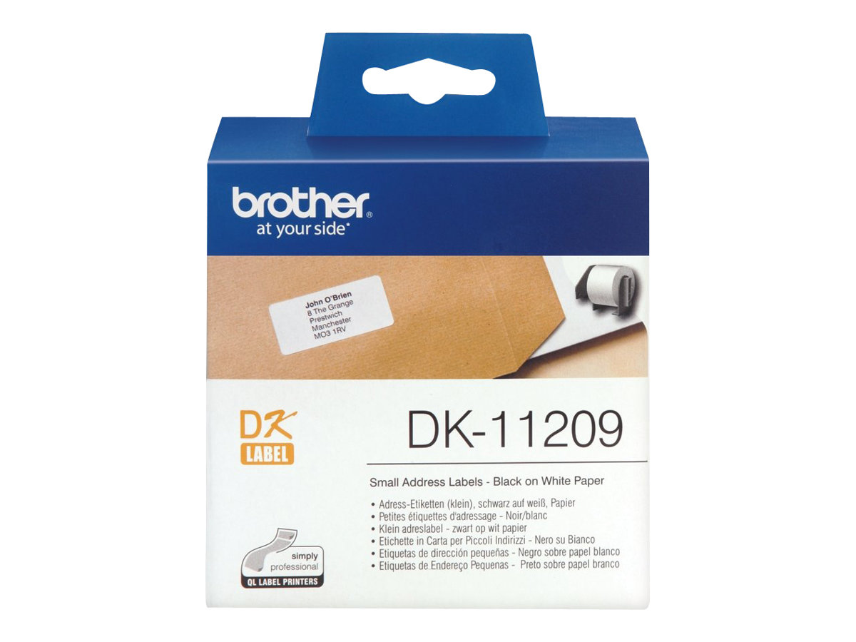 Brother DK-11209 Etiketten erstellendes Band Schwarz auf weiss