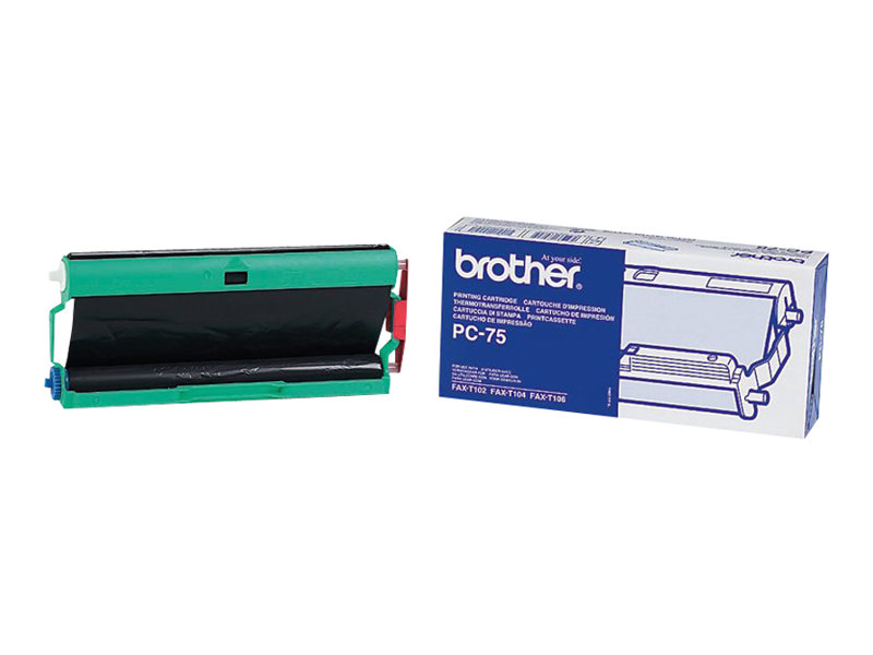 Brother PC-75 Fax-Zubehör Faxkassette + Farbband 144 Seiten Schwarz 1 Stück(e)