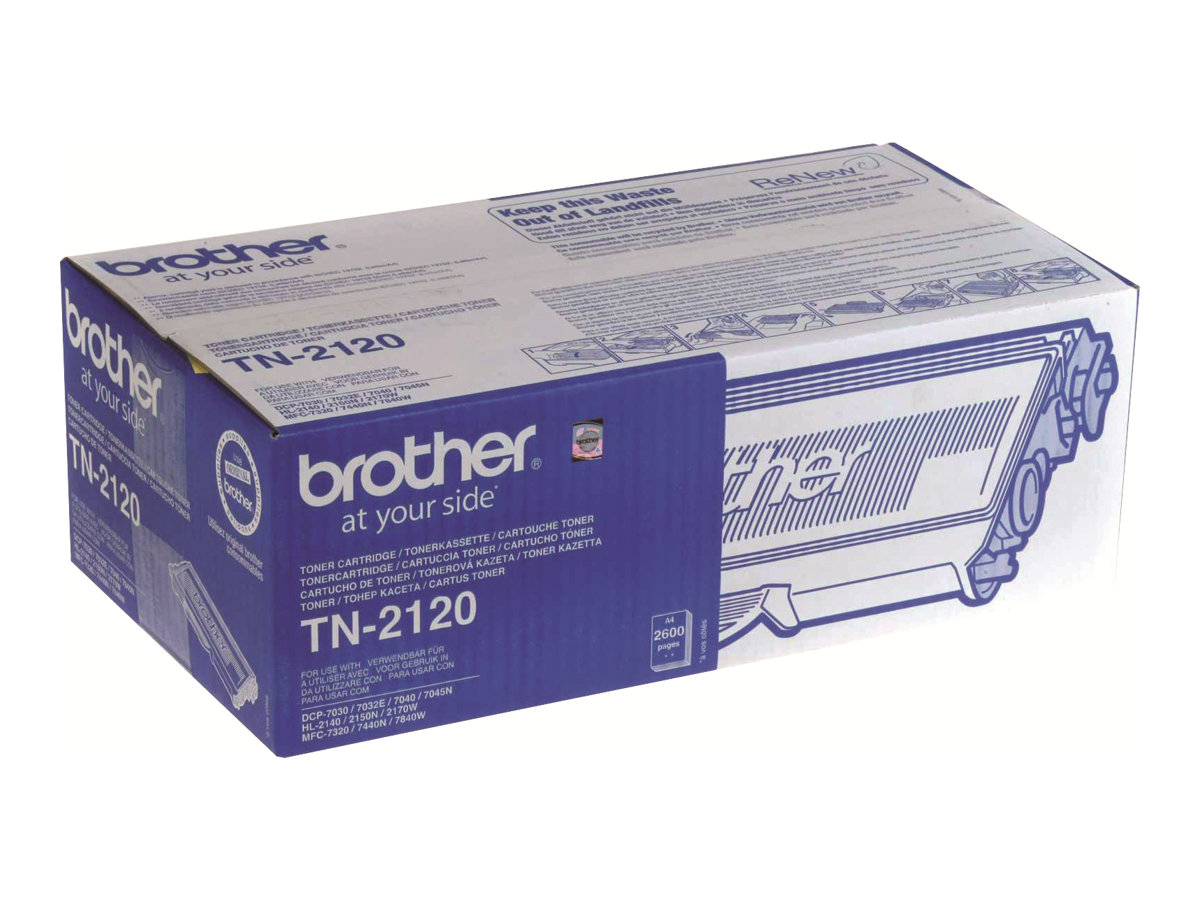 TN2120, BROTHER Tonercartridge für ca. 2.600 Seiten, HL 2140 / 2150N / 2170W / DCP7030 / 7045N / MFC7440N / 7840W