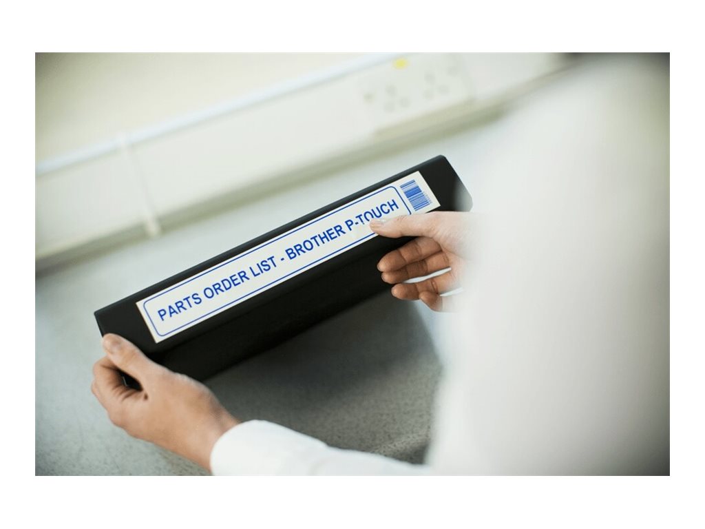 Schriftbandkassette Brother 36mmx8m weiß/blau    TZE263