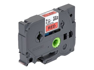 BROTHER TZe-421 Schriftband 9 mm laminiert rot/schwarz