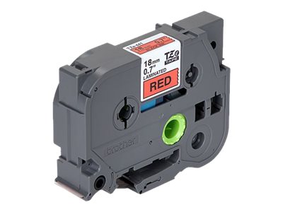 BROTHER TZe-441 Schriftband 18 mm laminiert rot/schwarz