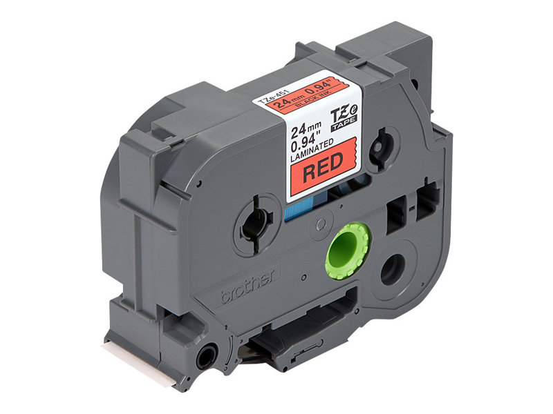 Schriftbandkassette Brother 24mm rot/schwarz    TZE451